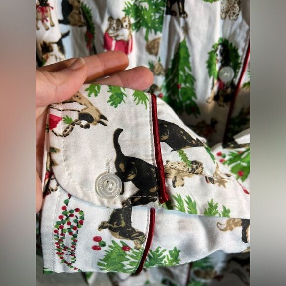 Pajama top by Danica Herrick boutique size Medium- holiday and the dog’s motif - Picture 7 of 11